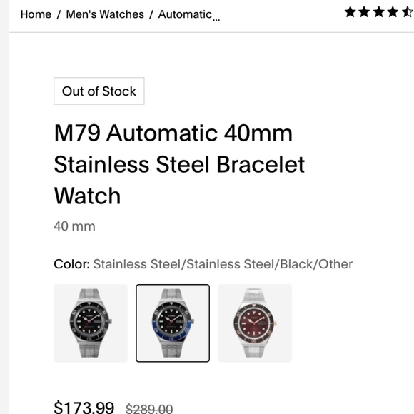 NWT! M79 Automatic 40mm Stainless Steel. Great Father's Day Gift - Picture 2 of 14